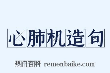 心肺机造句是什么意思的图片